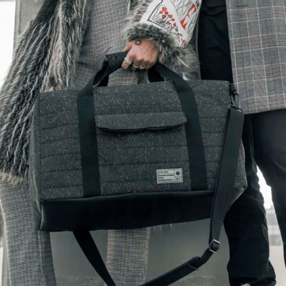 NEW HEX Galaxy Black Drifter Duffle Reflective Print Bag / Travel / Gym Bag